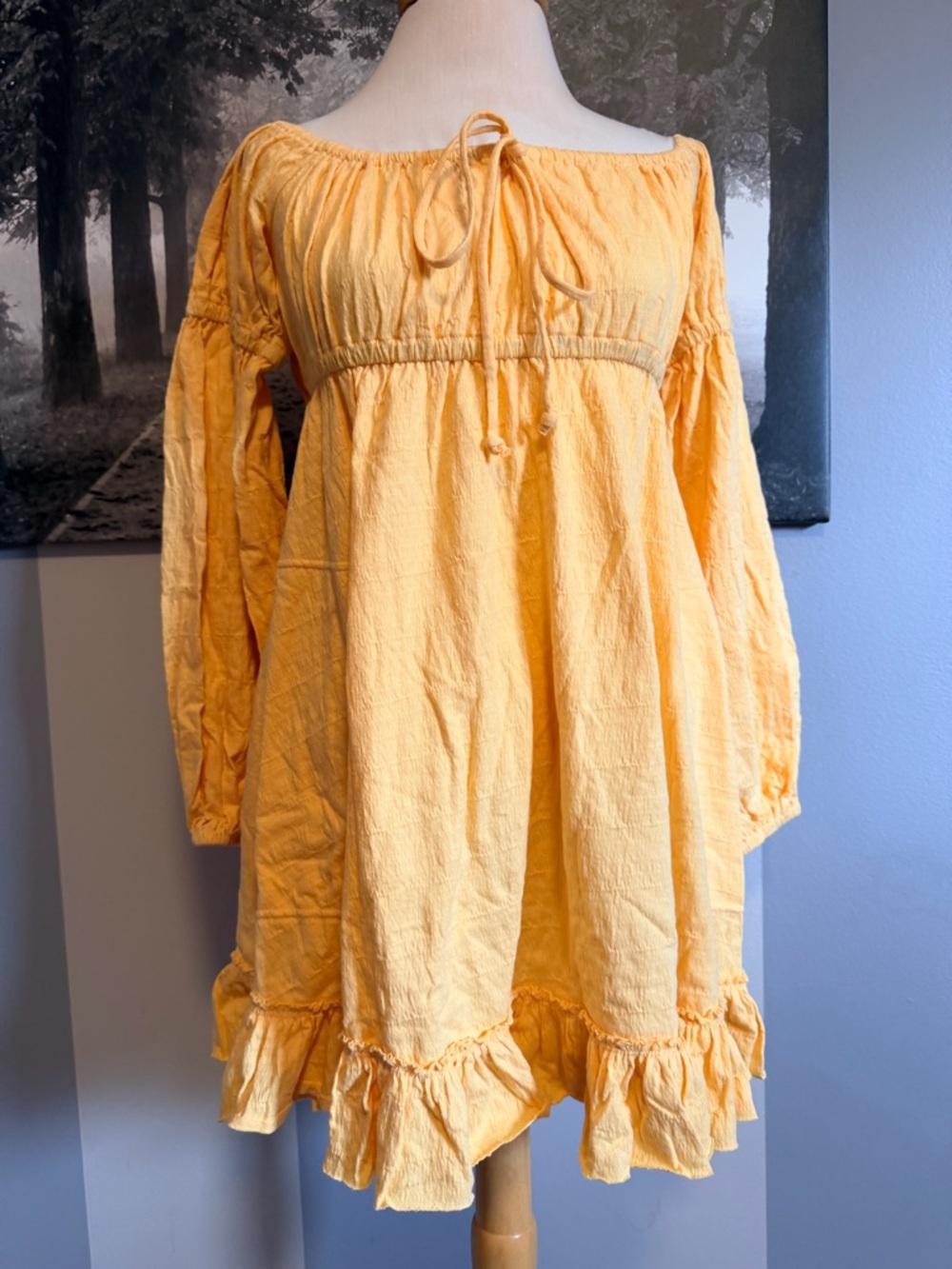 Sunshine Off-Shoulder Mini Dress with Ruffle Hem